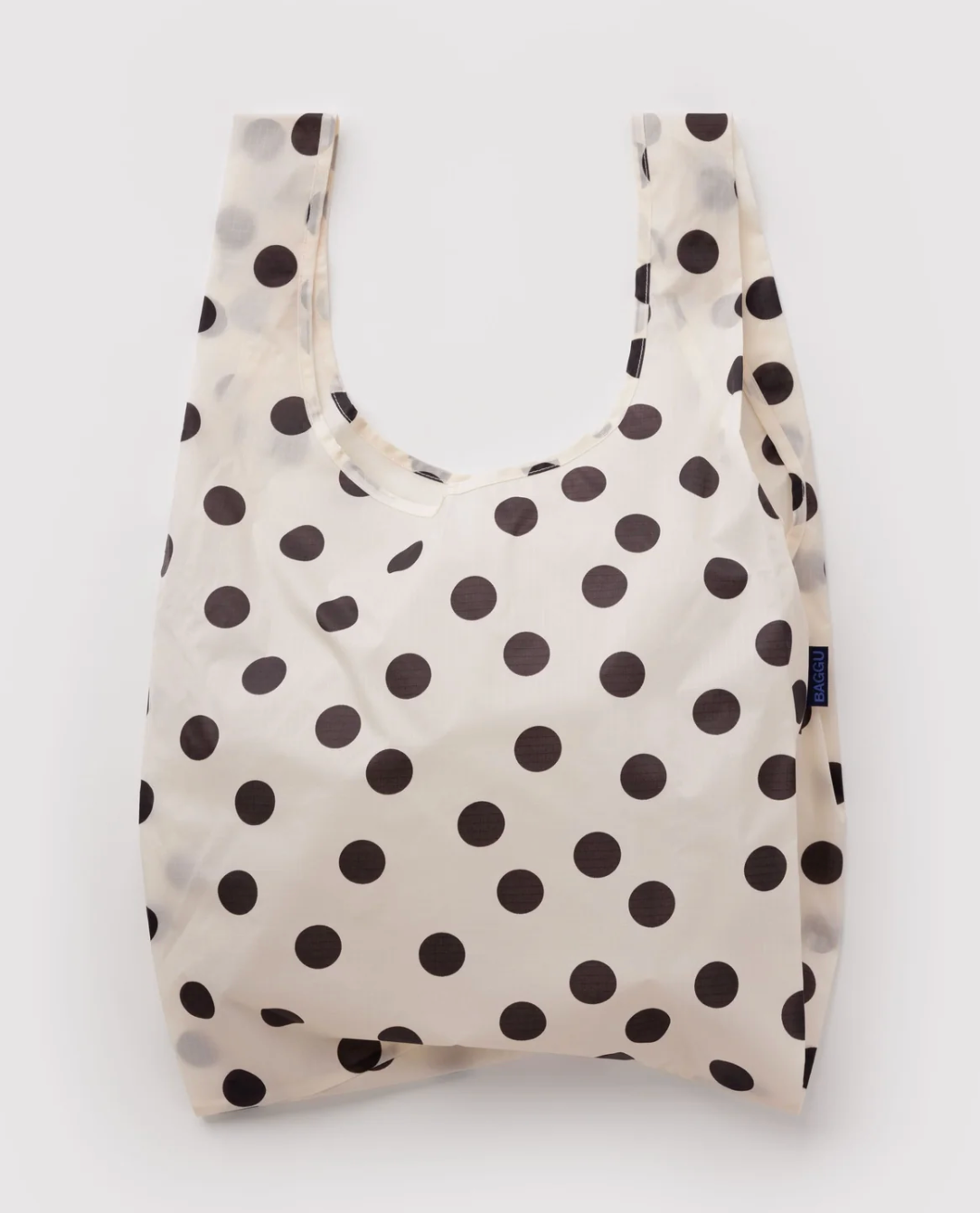 Standard Baggu - Cream + Black Polka Dot