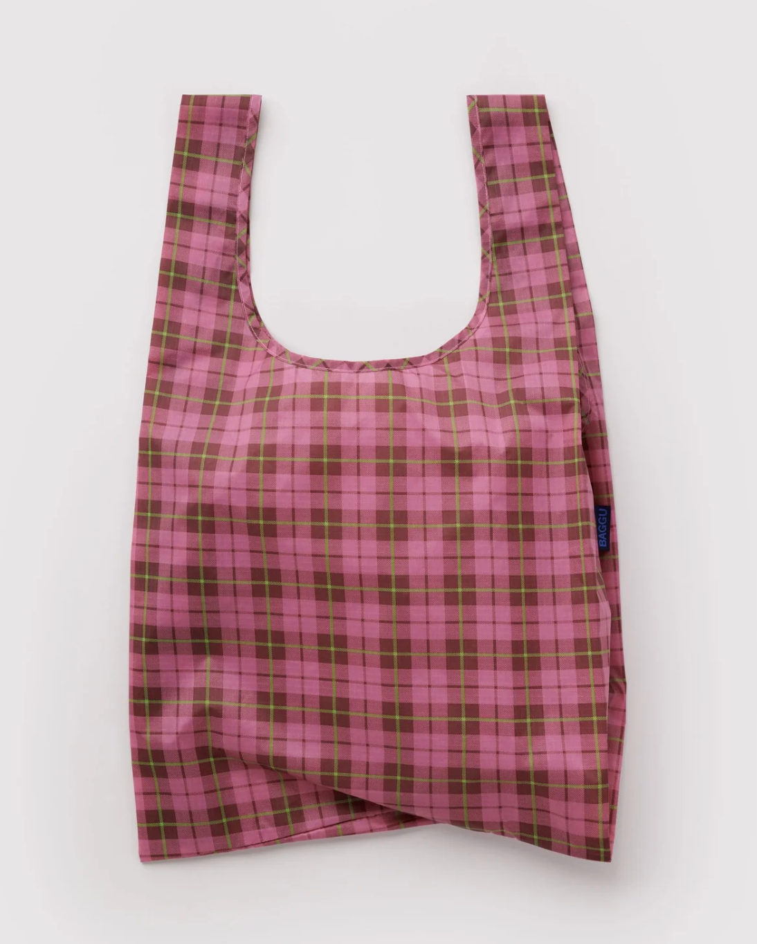 Standard Baggu - Azalea Pink Tartan