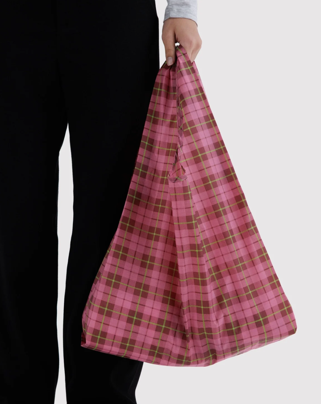 Standard Baggu - Azalea Pink Tartan