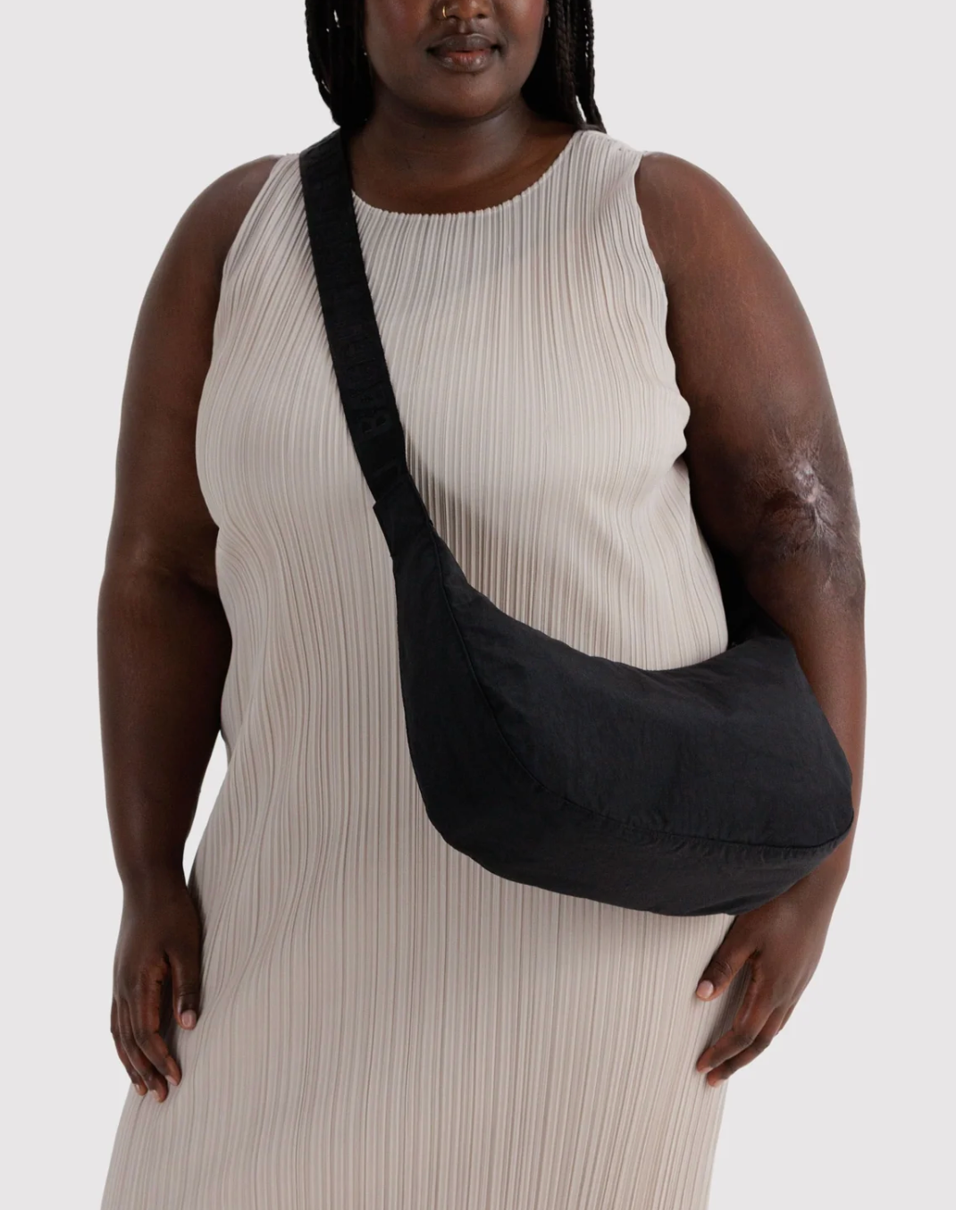 Baggu Medium Nylon Crescent Bag - Black