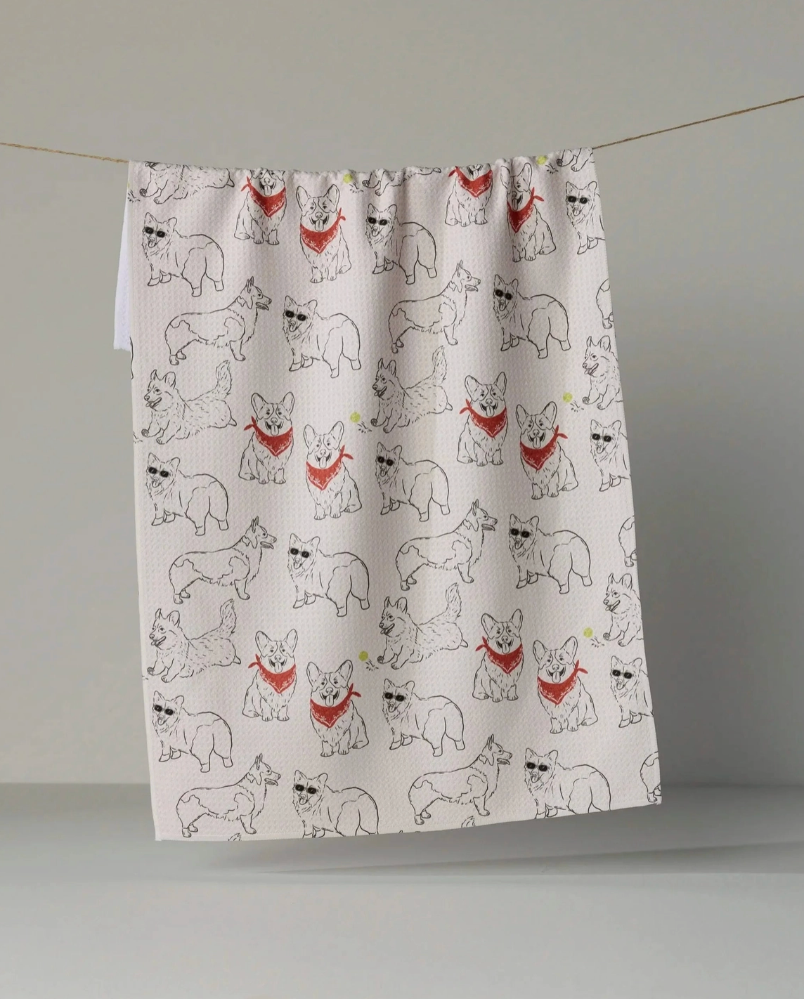 Corgi Club Tea Towel