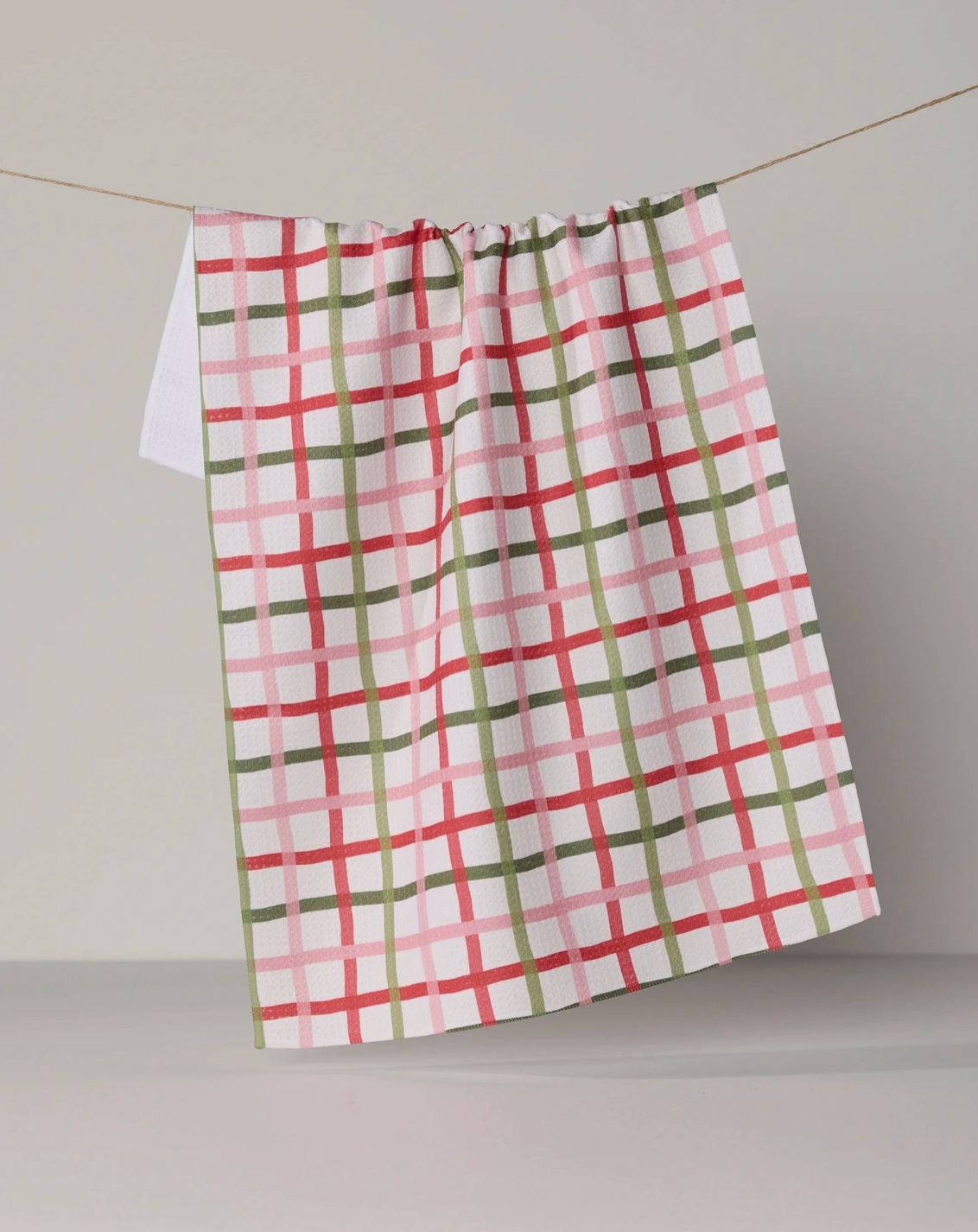Festive Plaid Tea Towel