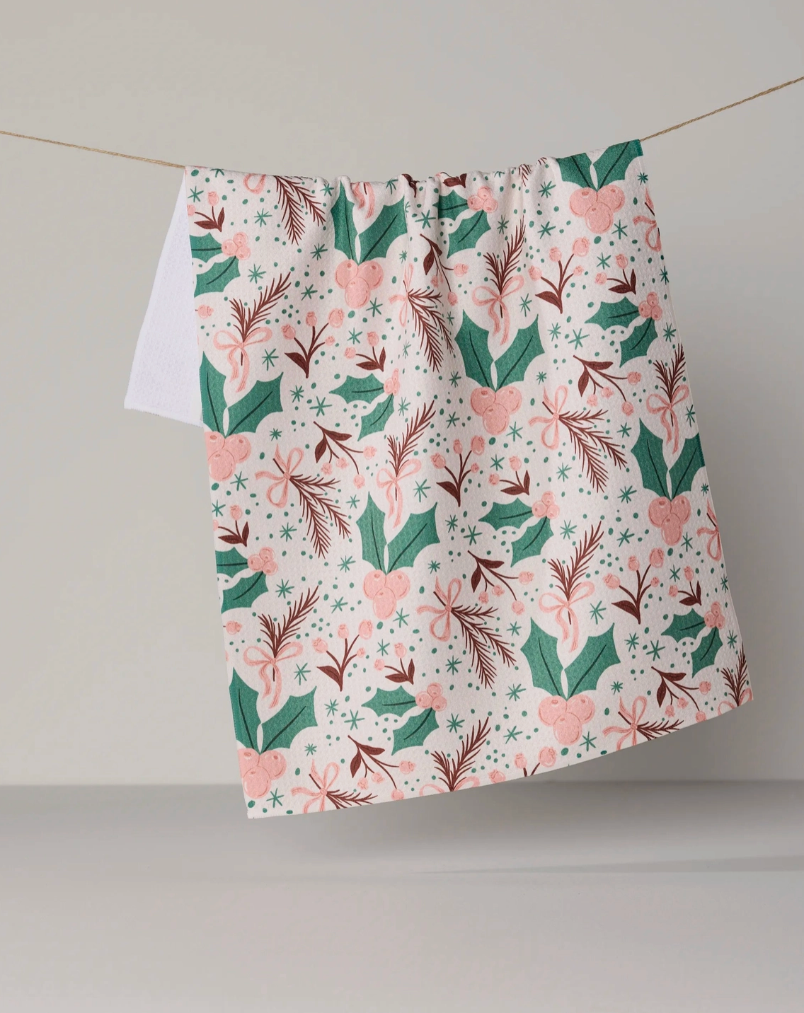 Sugarplum Florals Tea Towel - Ivory