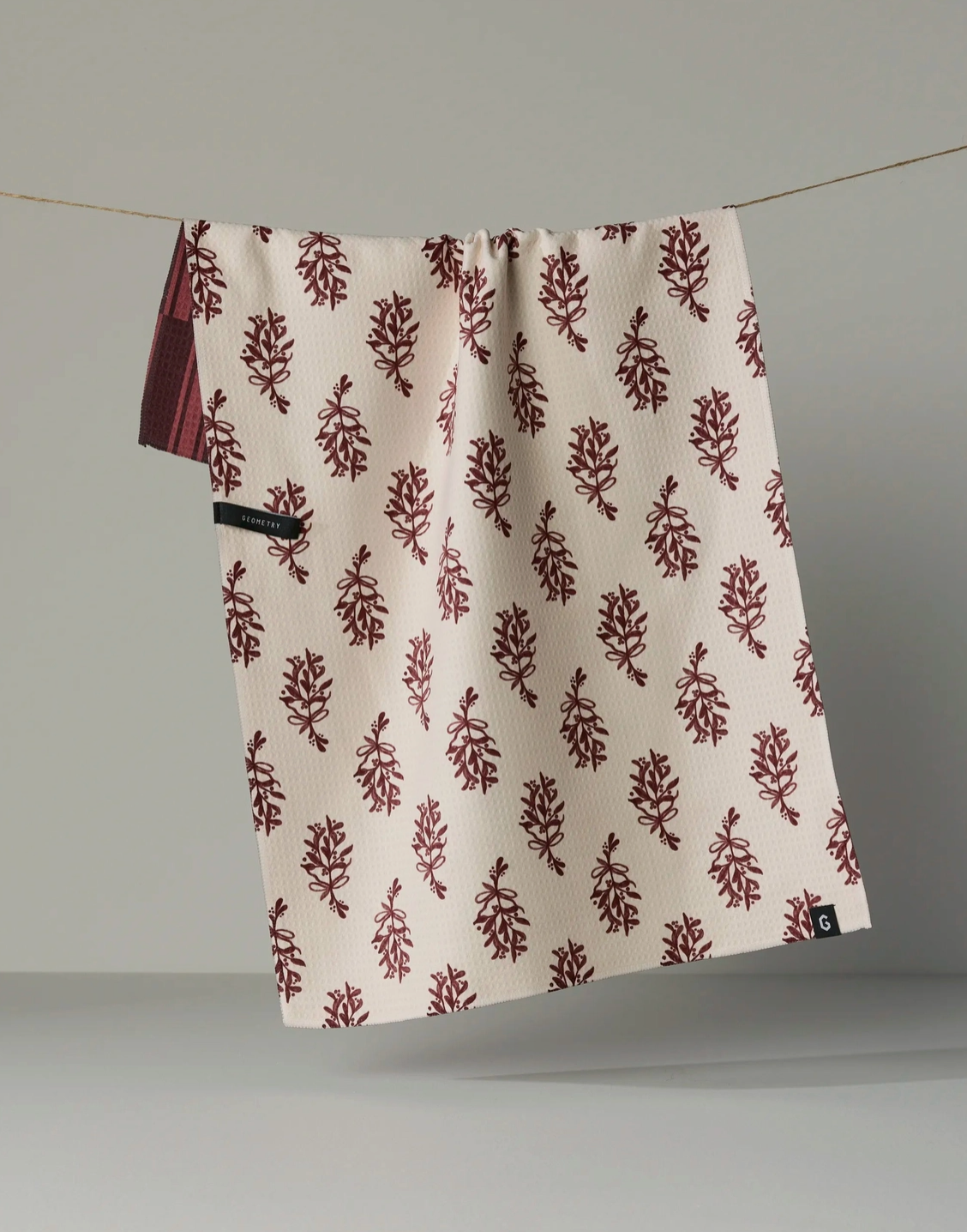 Festive Cranberry Luxe Kitchen Towel