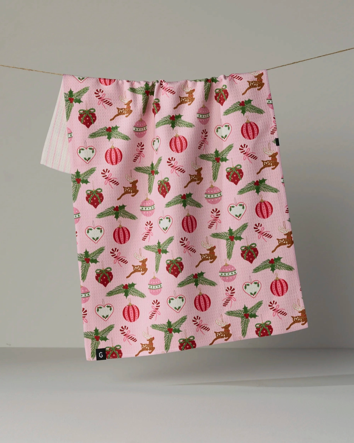 Pink Tidings Luxe Kitchen Towel