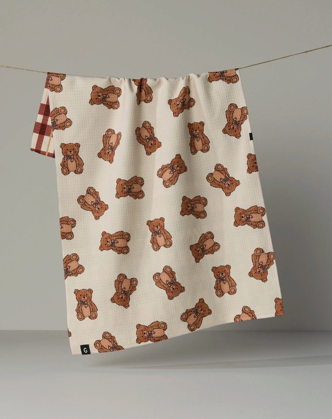Plaid Teddy Luxe Kitchen Towel