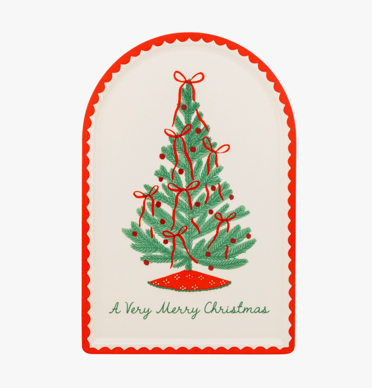 Christmas Tree Arch Bamboo Tray