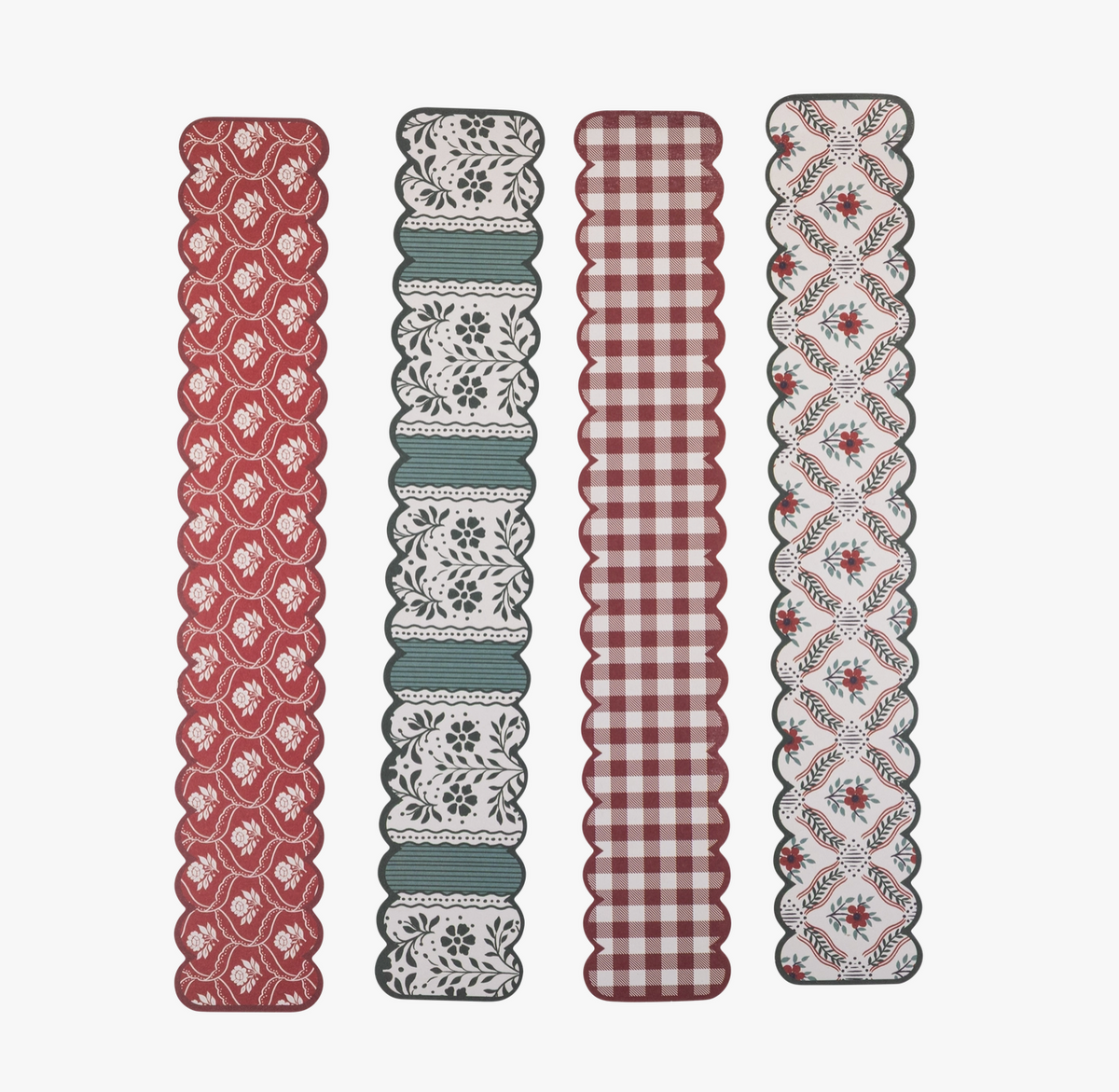 Burgundy and Green Christmas Paper Chains