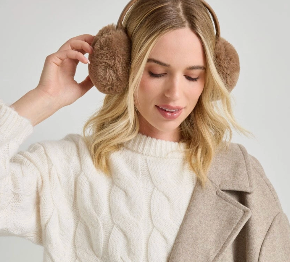 Mad Htr Faux Fur Earmuff - Taupe