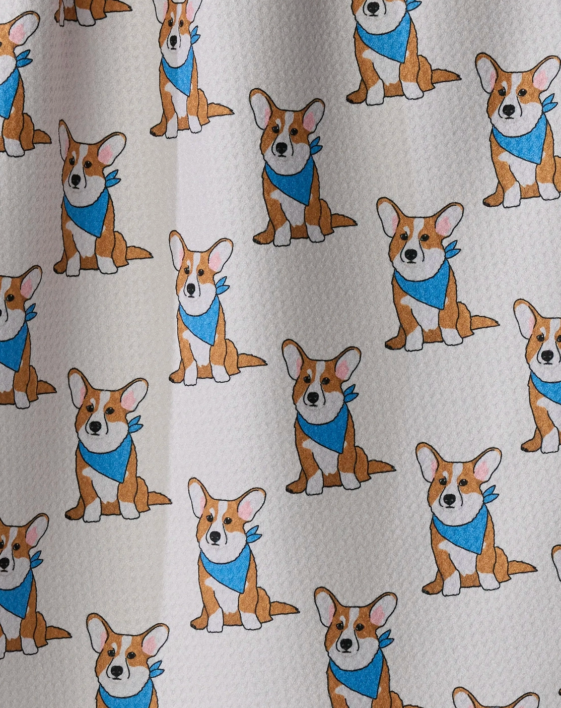 Corgi Pals Tea Towel - Blue