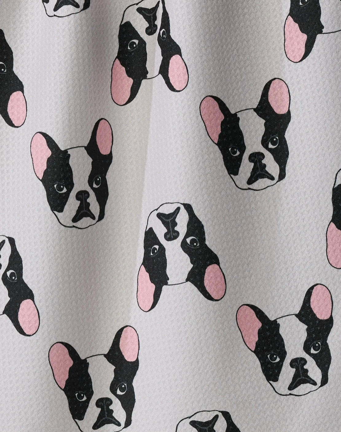 Frenchie Faces Tea Towel