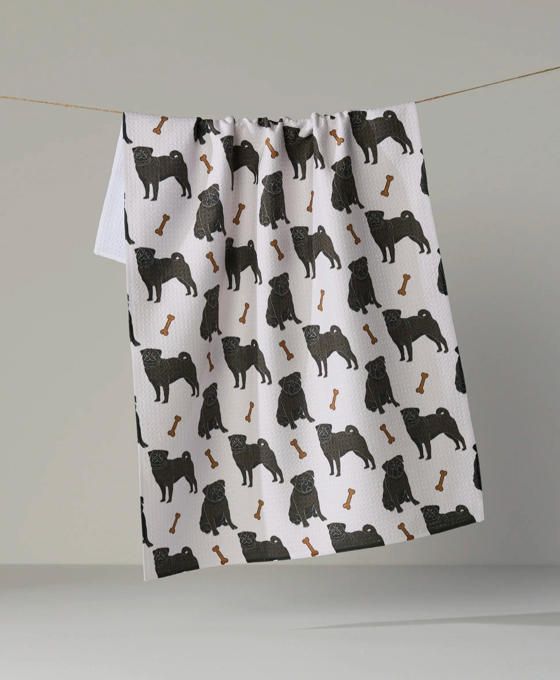 Pug Club Tea Towel