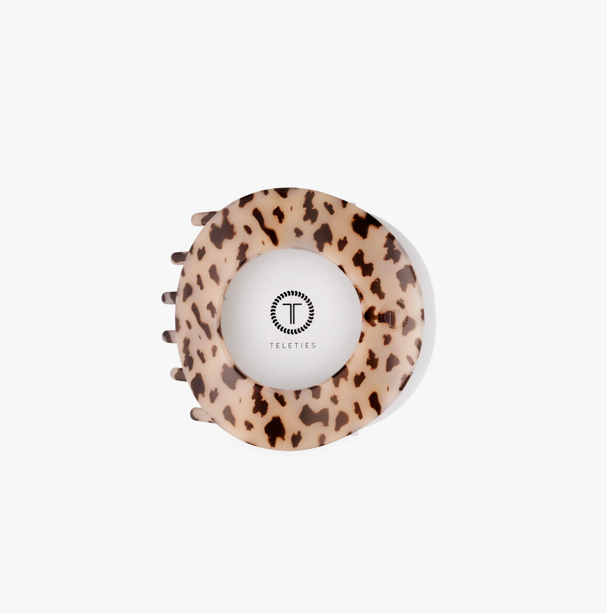 Flat Circle Hair Clip - Blonde Tortoise