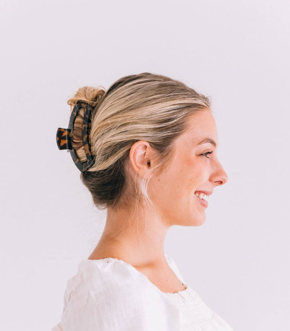 Open Hair Clip - Tortoise