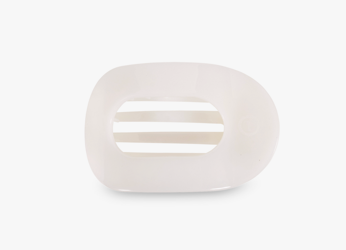 Flat Round Hair Clip - Coconut White