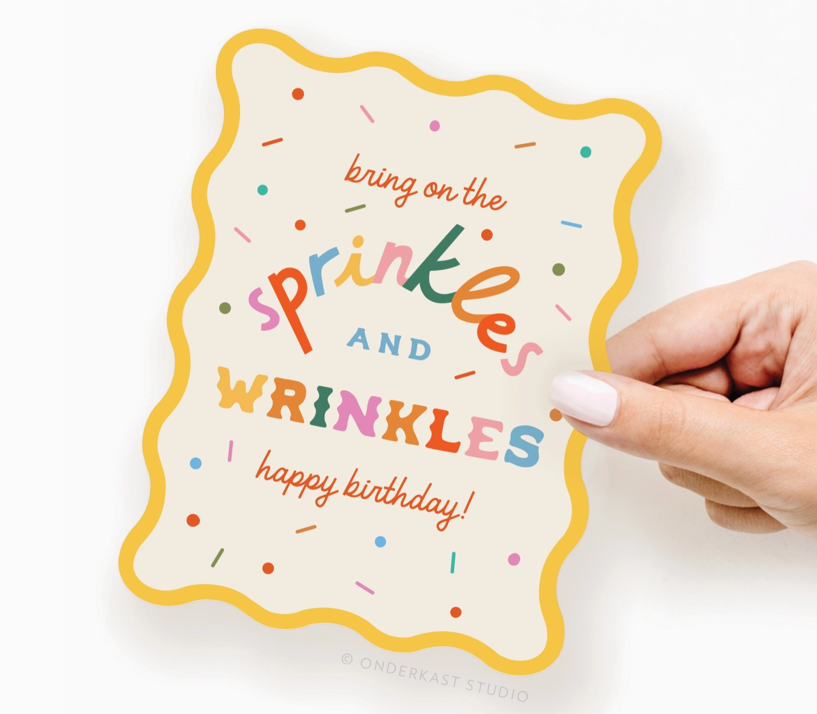 Wavy Cut Sprinkles & Wrinkles Notecard