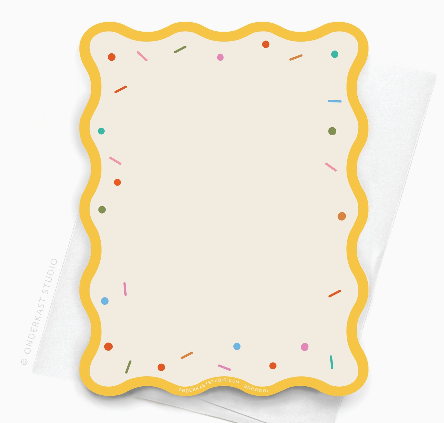 Wavy Cut Sprinkles & Wrinkles Notecard