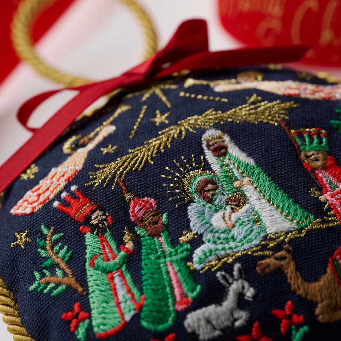 Nativity Embroidered Ornament