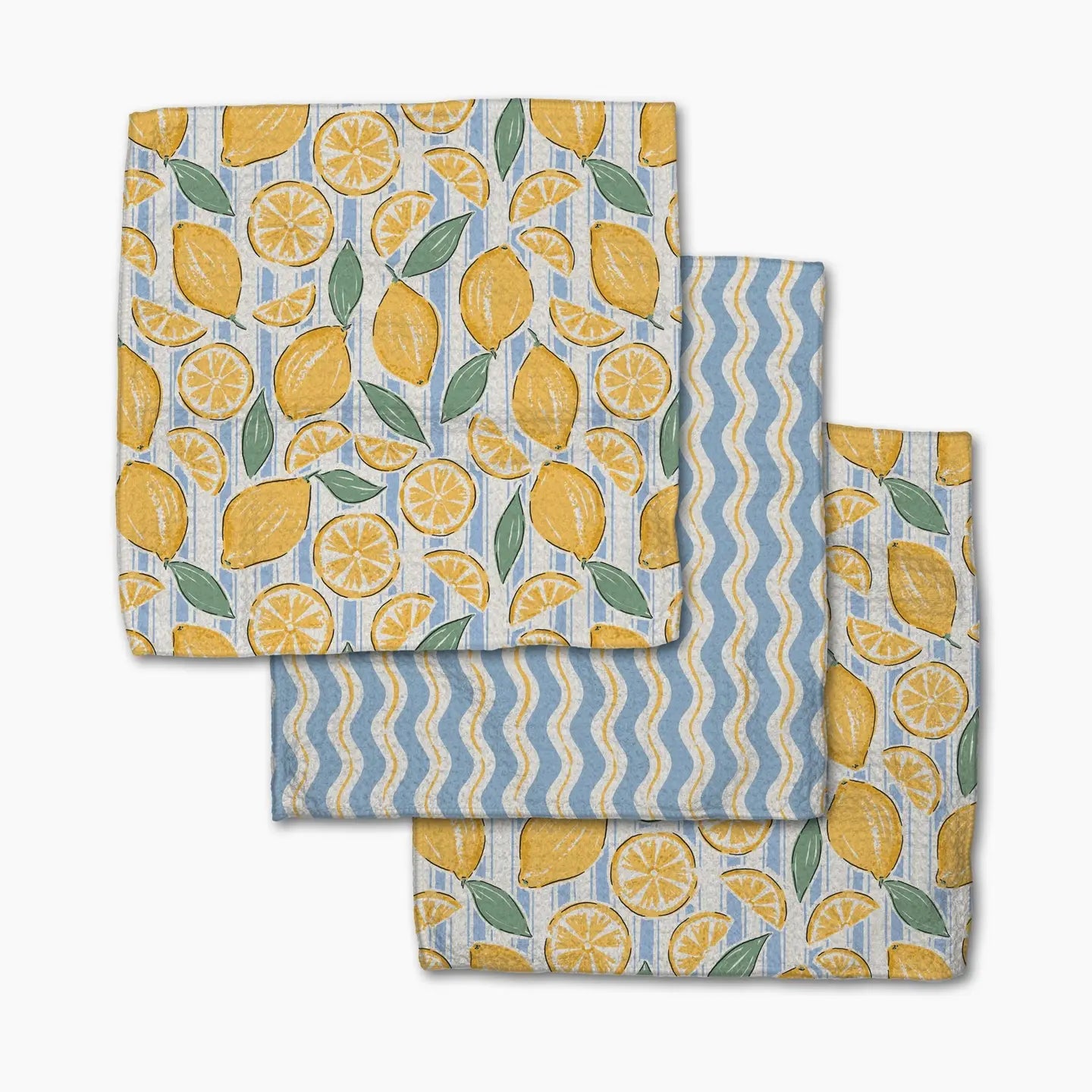 Lemon Waves Dishcloth Set