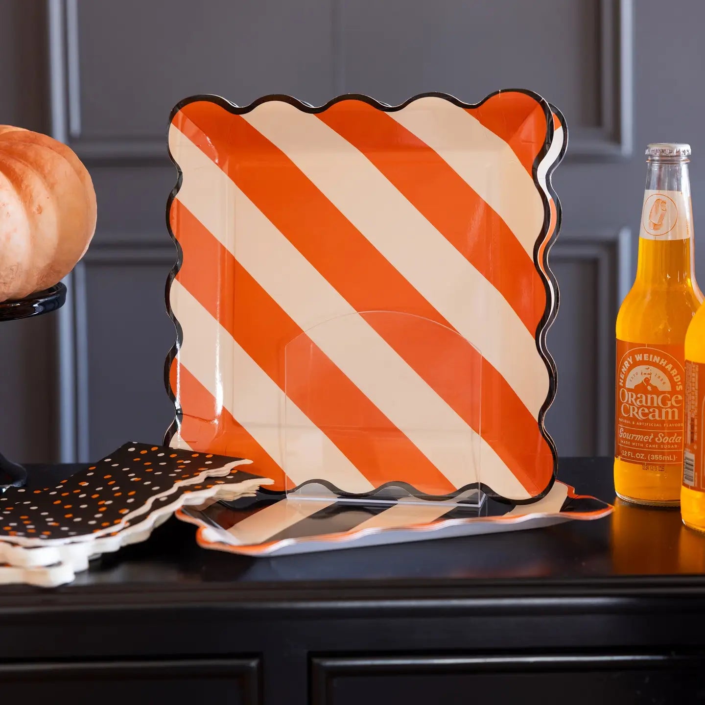 Halloween Polka Dot Dinner Napkins