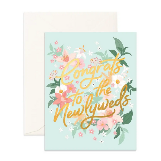 Congrats Newlyweds Bohemia Greeting Card