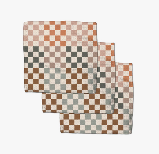 Multi Checkered Dishcloth Set